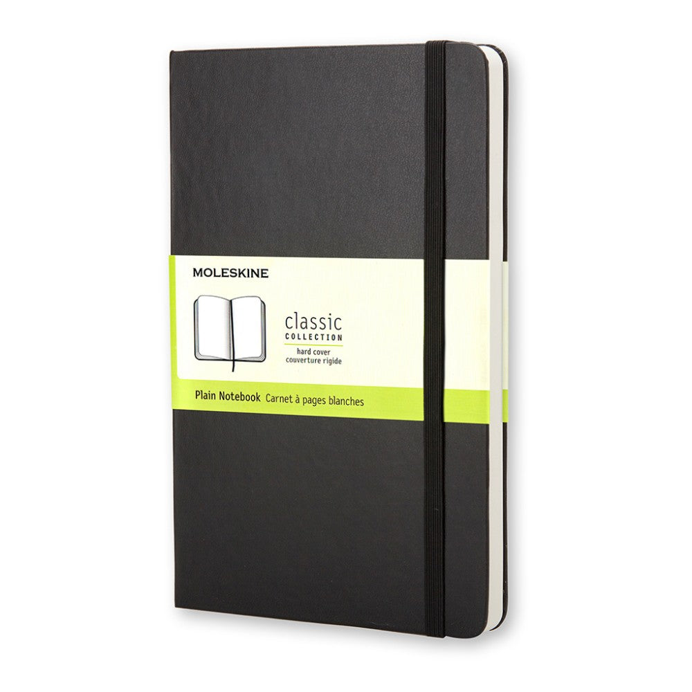 Moleskine Classic Hard Cover Notebook, 5in x 8-1/4in, Unruled, 240 Pages, Black