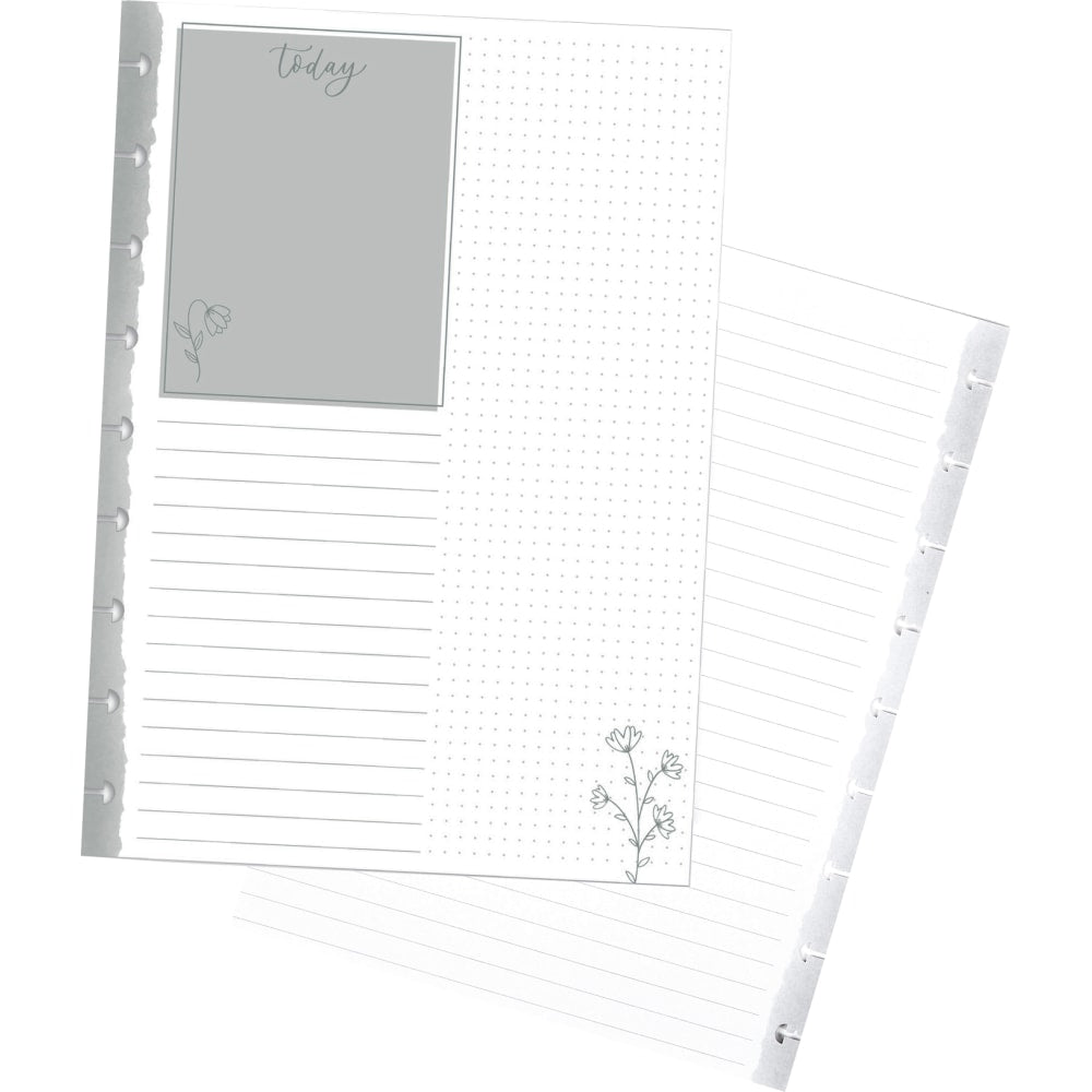 Happy Planner Classic Filler Paper, 40 Sheets, 7in x 9-1/4in, Neutral Florals