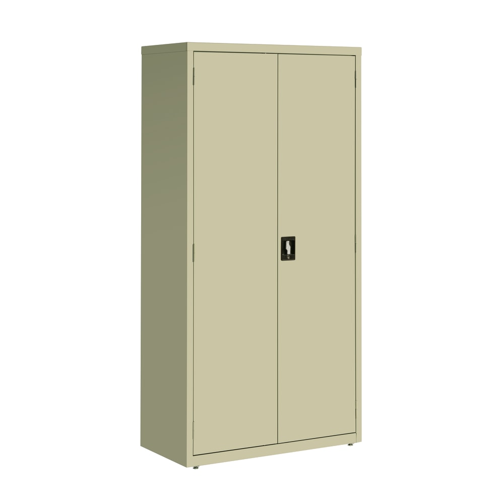 Lorell Fortress Series Steel Storage Cabinet, 5-Shelf, 18inD, Putty