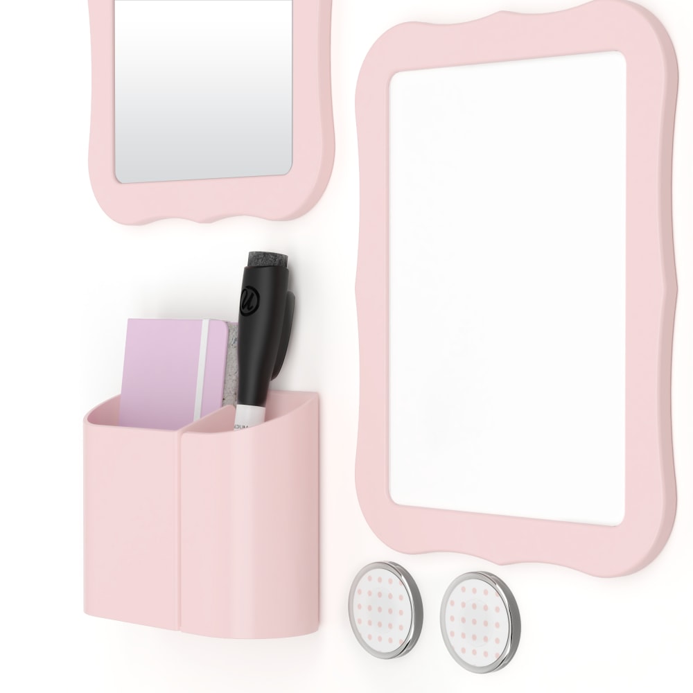 U Brands 6-Piece Plastic Locker Kit, Blush