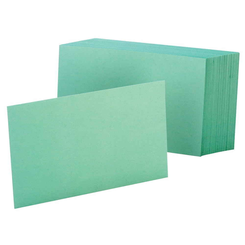 Oxford Color Index Cards, Unruled, 4in x 6in, Green, Pack Of 100