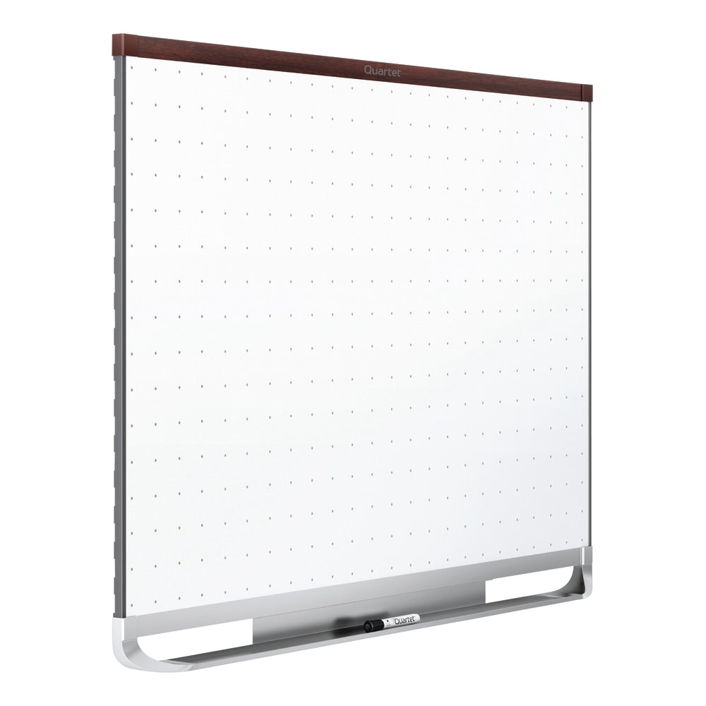 Quartet Prestige 2 Total Erase Melamine Dry-Erase Whiteboard, 48in x 36in, Wood Frame With Mahogany Finish