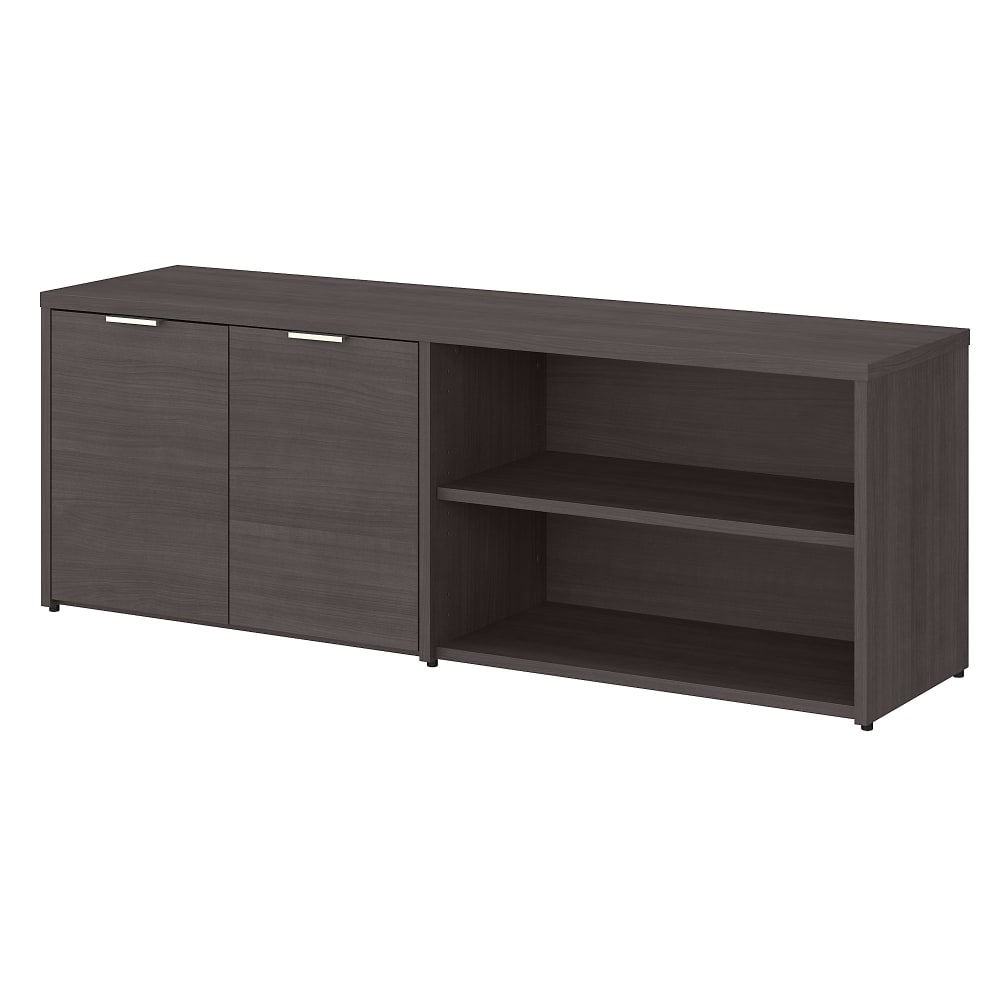 Bush Business Furniture Jamestown Low Storage Cabinet With Doors And Shelves, Storm Gray, Standard Delivery