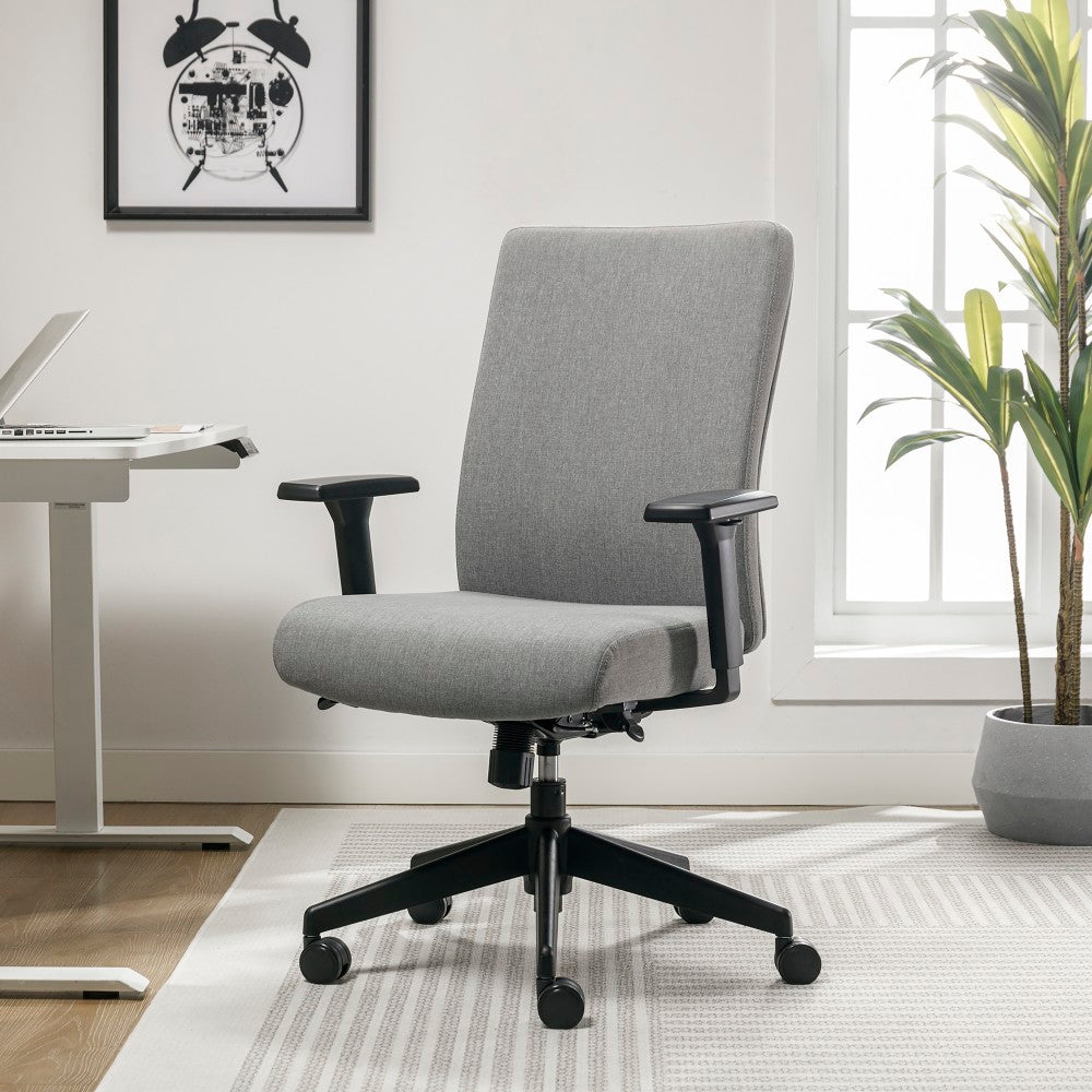 Serta Commercial Eco-2000 Ergonomic Fabric Mid-Back Task Chair, Gray