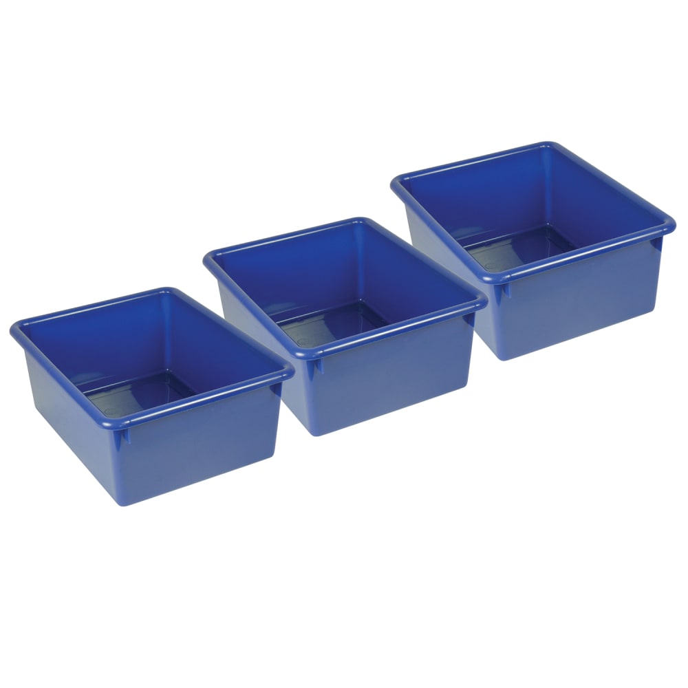 Romanoff Stowaway Letter Boxes, 5-1/4inH x 10-1/2inW x 13-1/4inD, Blue, Pack Of 3 Boxes