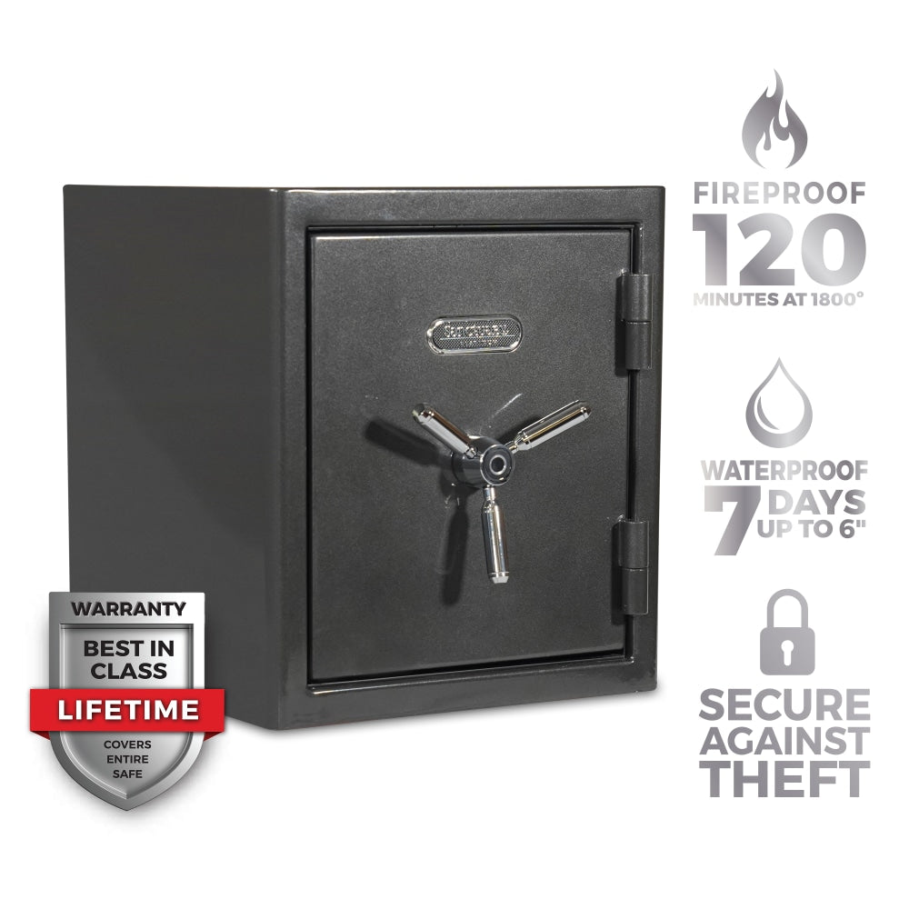 Sanctuary Platinum Biometric Home/Office Safe, 1.96 Cu. Ft., Dark Grey Hammertone