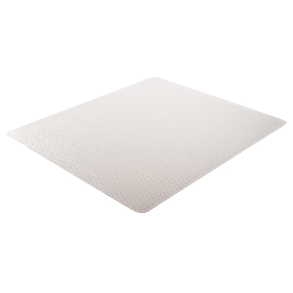 Deflecto Earth Source Chair Mat For Commercial Pile Carpets, Beveled Edge, 46in x 60in, Clear