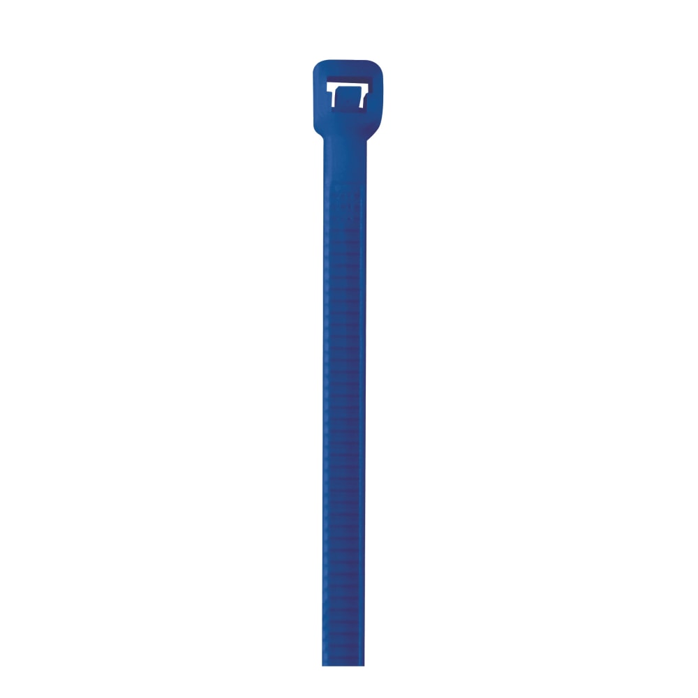 Partners Brand Colored Cable Ties, 40 Lb, 5-1/2in, Blue, Case Of 1,000 Ties