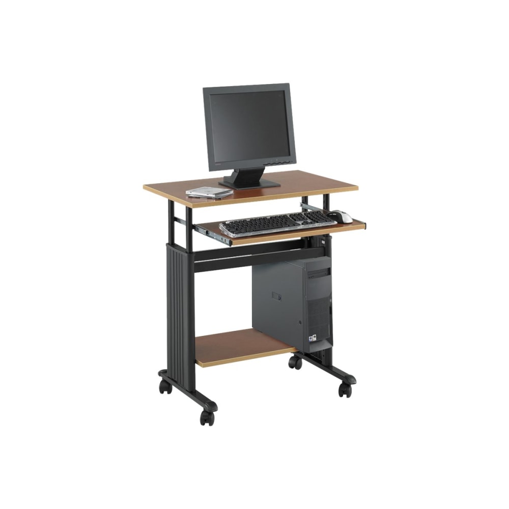 Safco Muv Adjustable-Height Workstation, Medium 33inH x 22inW x 28-1/2inD, Oak