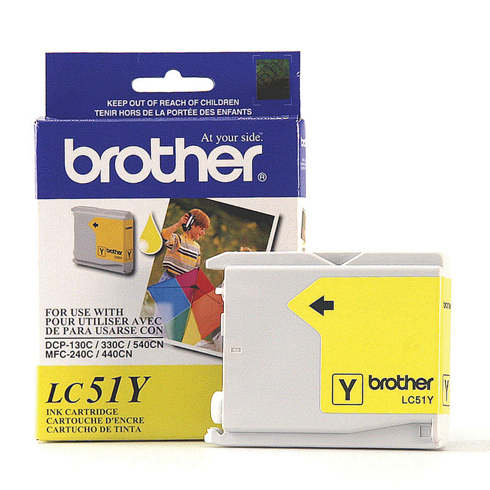 Brother LC51 Yellow Ink Cartridge, LC51Y