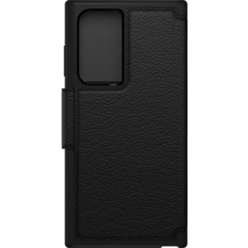 OtterBox Strada Carrying Case (Wallet) Samsung Galaxy S22 Ultra Cash, Card, Smartphone - Shadow Black - Drop Resistant - Leather Body - Holder - 6.6in Height x 3.3in Width x 0.8in Depth - 1 Pack