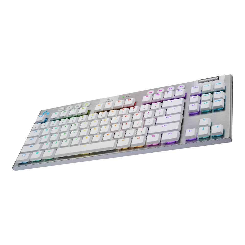 Logitech G915 TKL Tenkeyless Lightspeed Wireless RGB Mechanical Gaming Keyboard, White