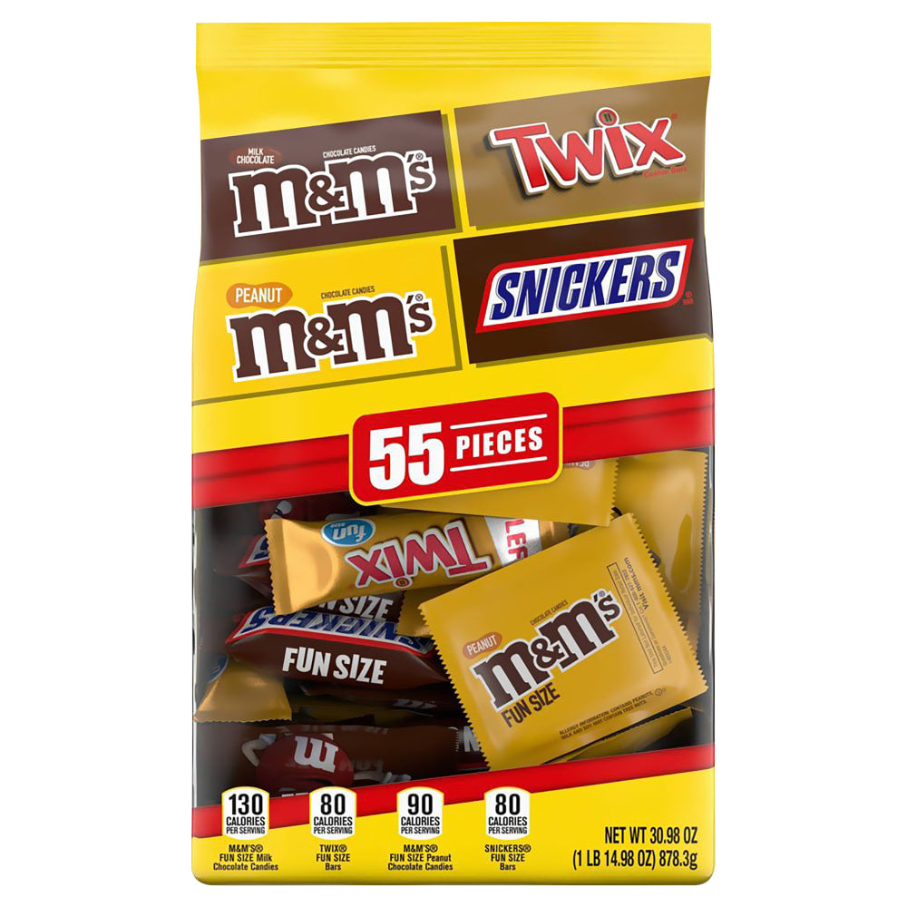 MARS And Hersheys Fun-Size Variety Packs, Box Of 3 Bags