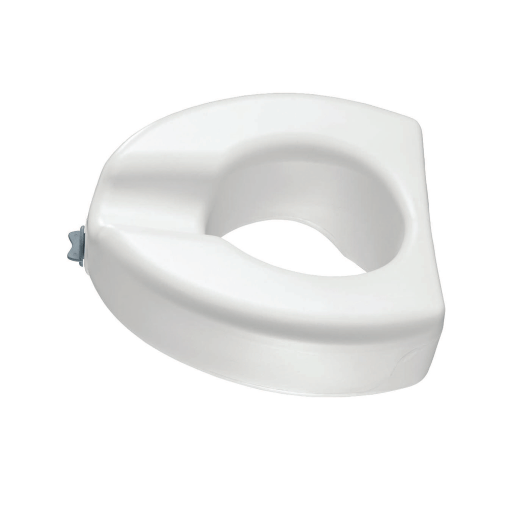 Medline Elevated Locking Toilet Seats, White, Case Of 3