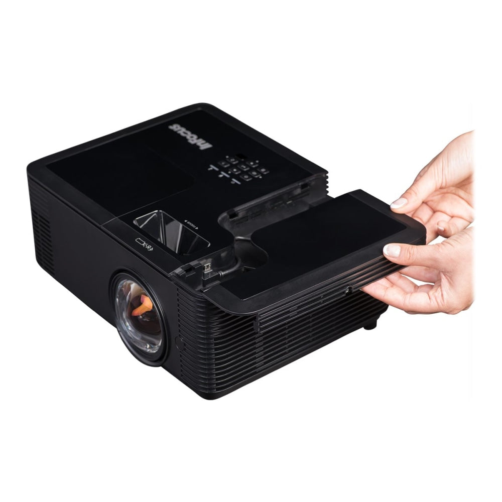 InFocus IN136ST - DLP projector - 3D - 4000 lumens - WXGA (1280 x 800) - 16:10 - short-throw fixed lens - LAN