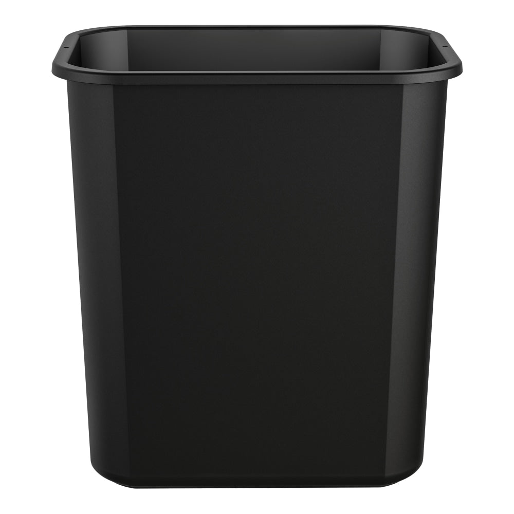 Suncast Commercial Deskside Rectangular Resin Trash Can, 7 Gallons, Black