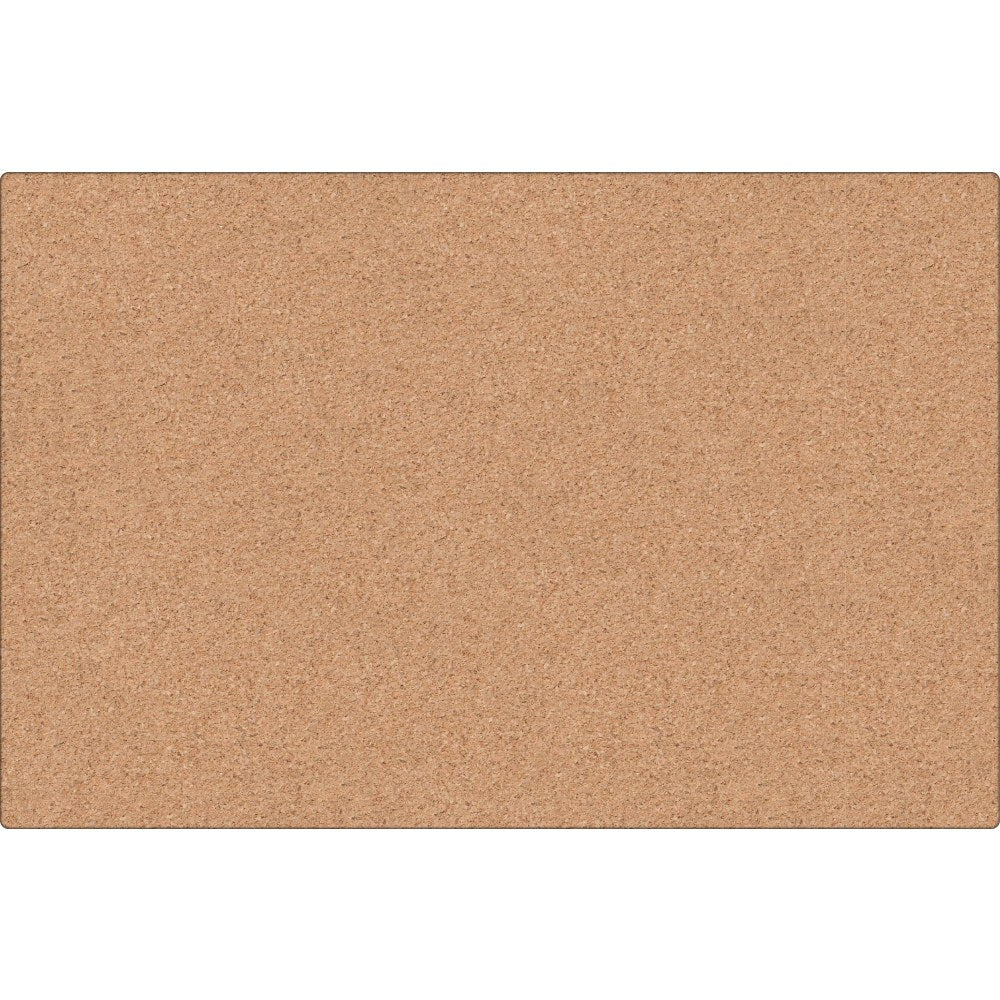 U Brands Frameless Cork Canvas Bulletin Board, 35in x 23in