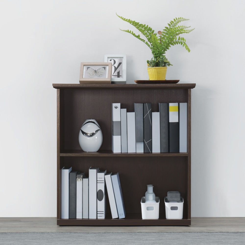 Office Star Jefferson 31inH 2-Shelf Bookcase With Lockdowel Fastening System, Espresso