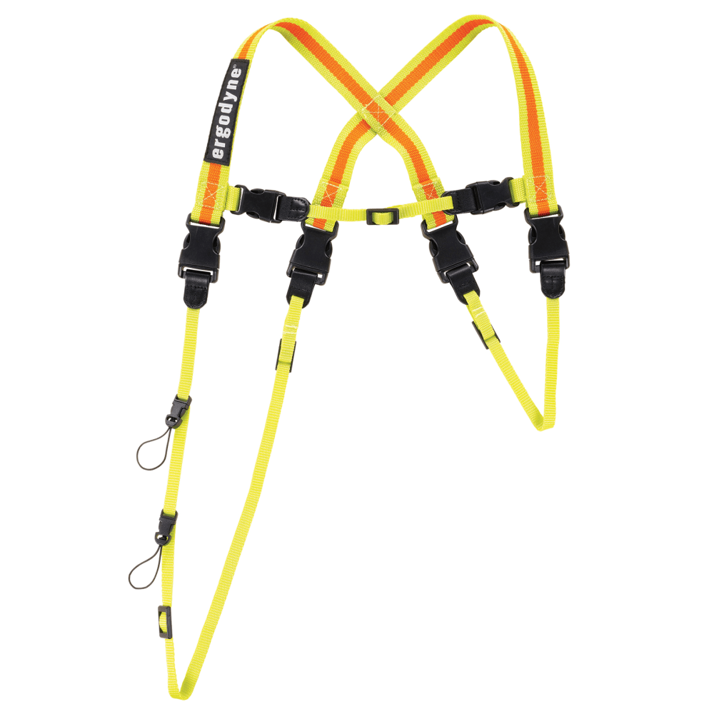 Ergodyne Squids 3132 Barcode Scanner Lanyard Harness, Hi-Vis Lime, Small