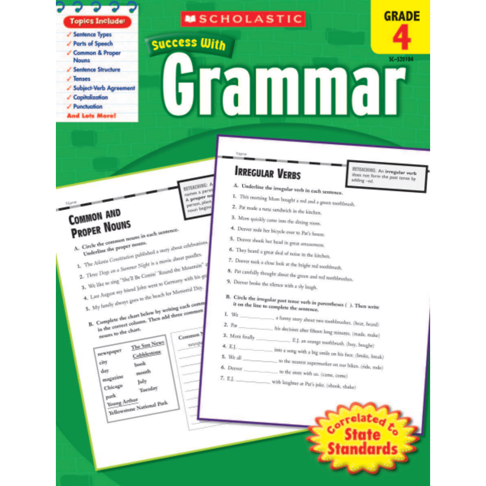 Scholastic Success With: Grammar Workbook, Grade 4