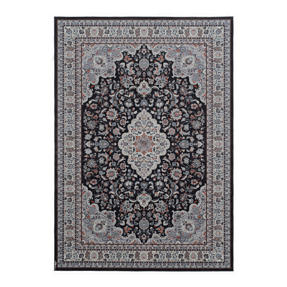 Linon Innova Area Rug, 5-29/50ft x 9-29/50ft, Guthrie Black/Cream