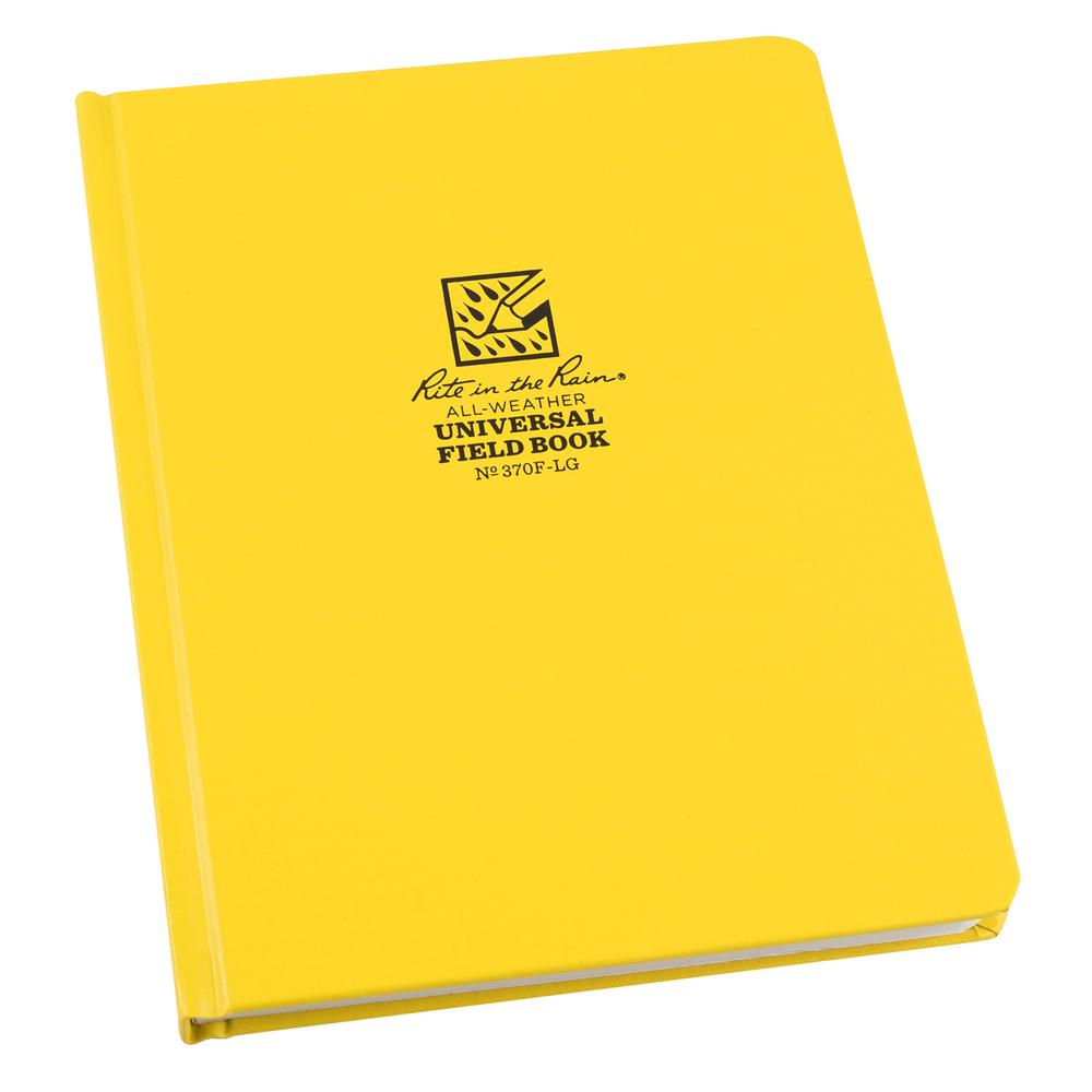 Rite in the Rain All Weather Bound Notebooks, 6-3/8in x 8-1/2in, 160 Pages (80 Sheets), Yellow, Pack Of 6 Notebooks