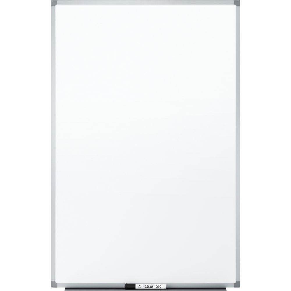 Quartet Standard DuraMax Porcelain Magnetic Dry-Erase Whiteboard, 96in x 48in, Aluminum Frame With Silver Finish