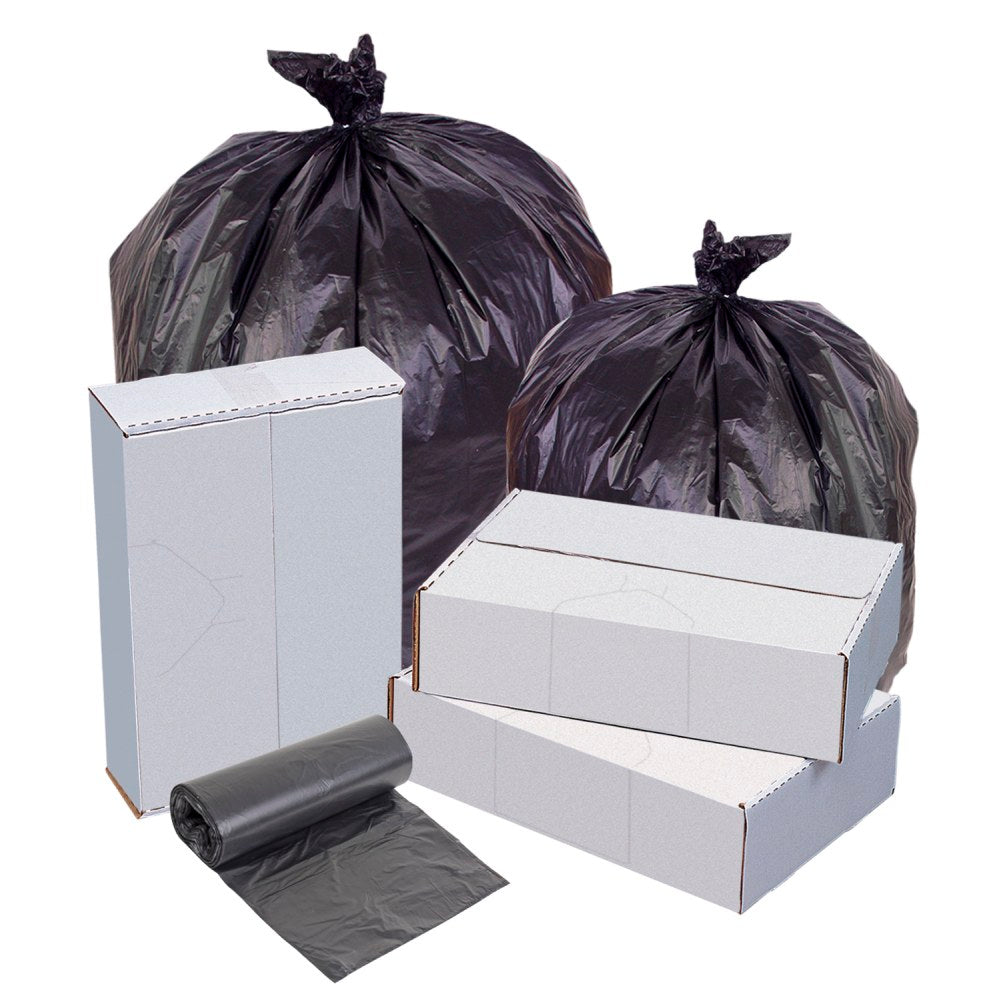 Highmark High-Density Can Liners, 22 Mic, 40 - 45 Gallons, 40in x 48in, Black, Box Of 150