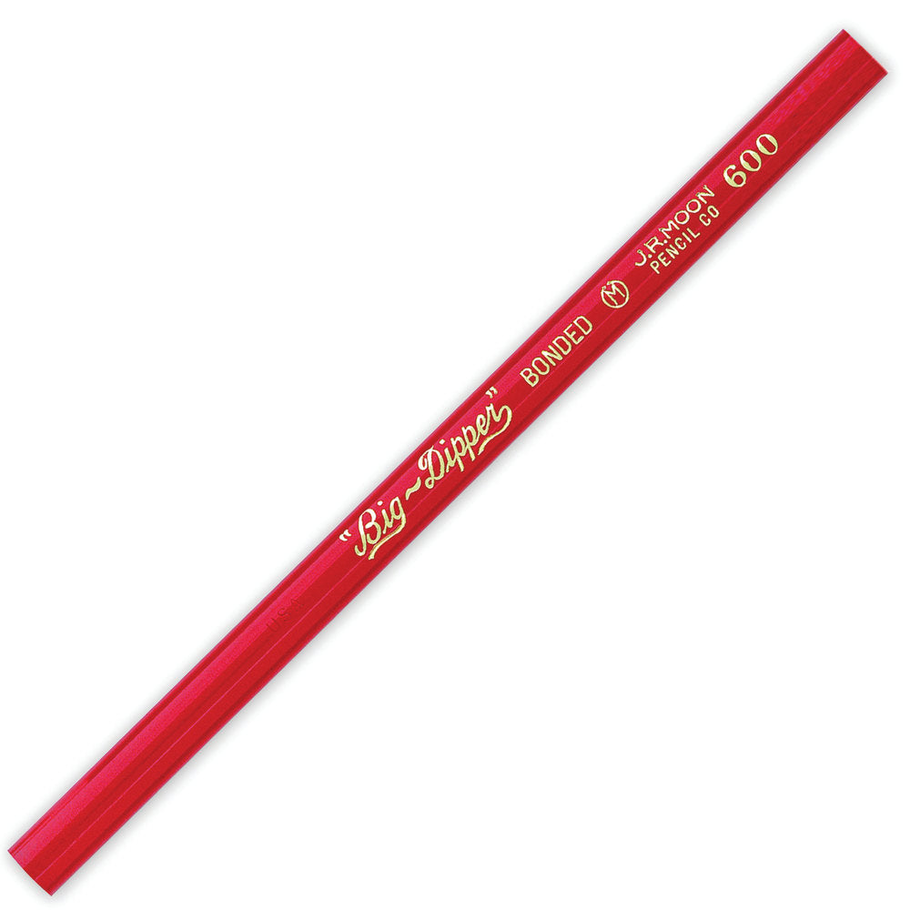 Moon Products Big-Dipper Pencils, Medium, No. 2, Red, 12 Pencils Per Pack, Set Of 3 Packs