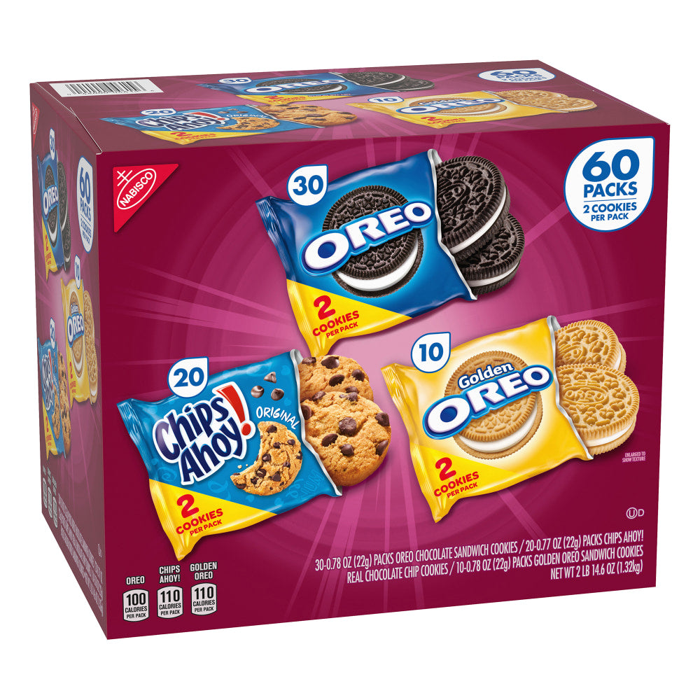 Nabisco Cookie Variety Pack, 44.8 Oz, Box Of 60 Packs