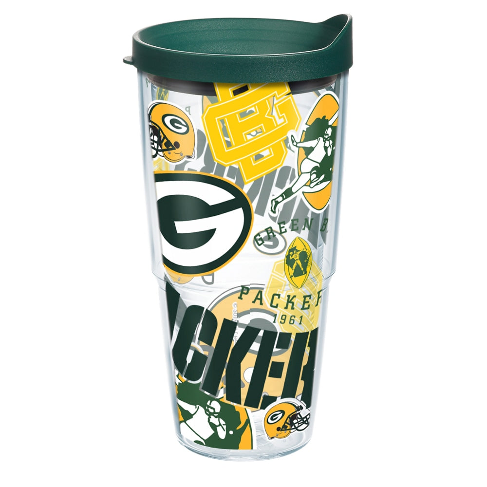 Tervis NFL All-Over Tumbler With Lid, 24 Oz, Green Bay Packers