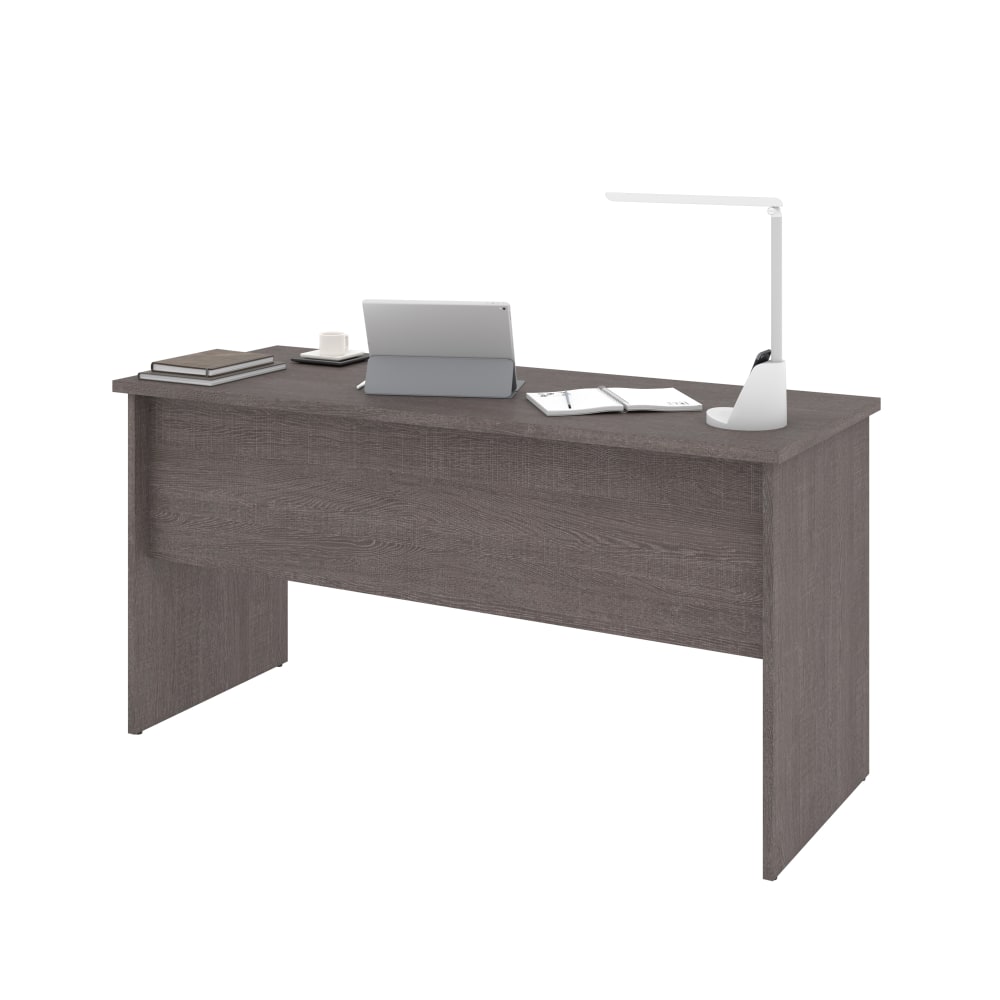 Bestar Innova 60inW Computer Desk Shell, Bark Gray