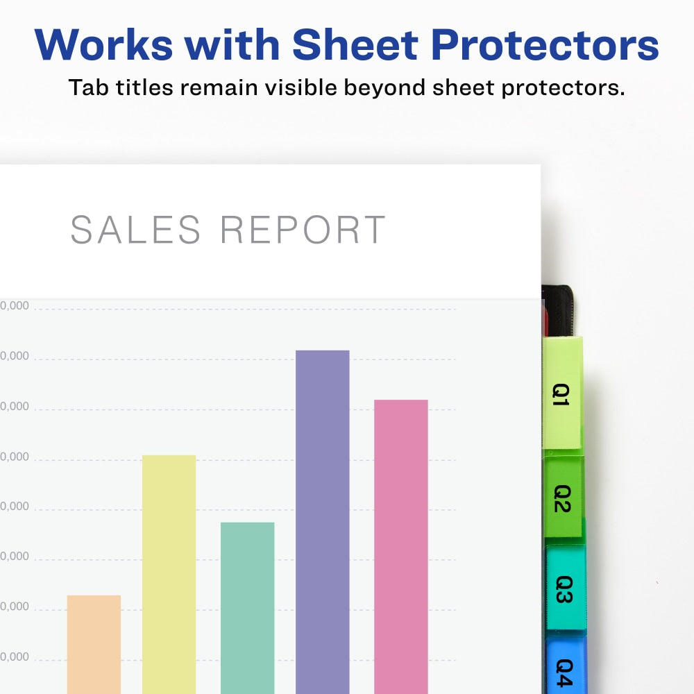 Avery Big Tab Insertable Plastic Dividers, Single Pocket, Multicolor, 8-Tab