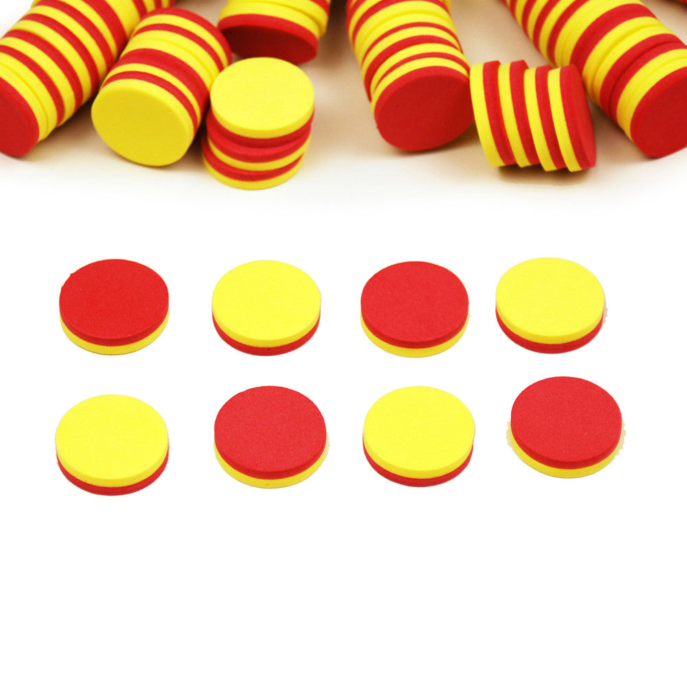 Learning Advantage 2-Color Magnetic Foam Counters, Red/Yellow, Grades K-8, Set Of 200 Counters