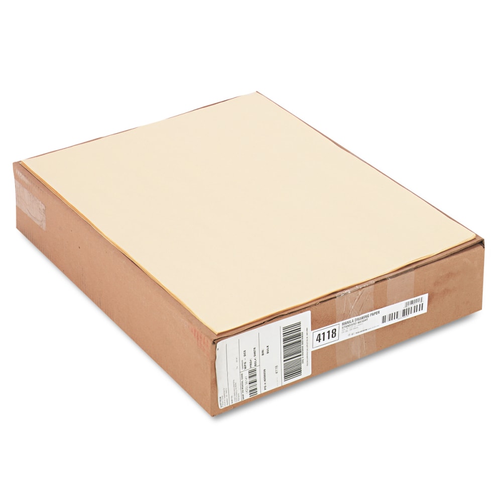 Pacon Manila Drawing Paper, 18in x 24in, 50 Lb, Pack Of 500 Sheets