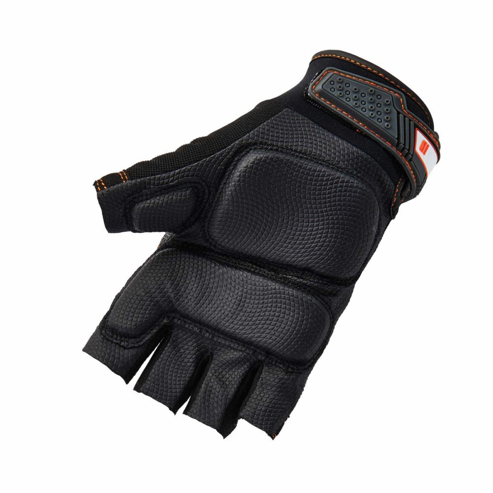 Ergodyne ProFlex 900 Half-Finger Impact Gloves, X-Large, Black