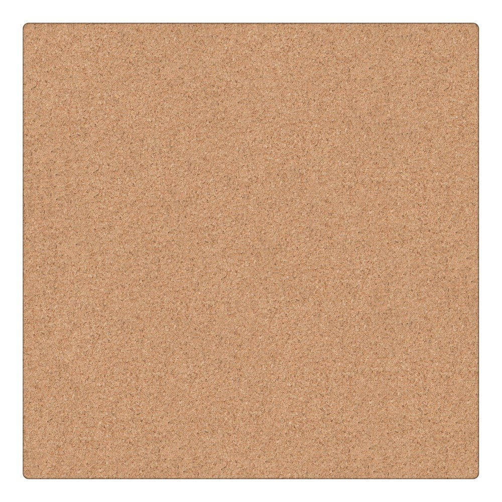 U Brands Frameless Cork Canvas Bulletin Board, 23in x 23in