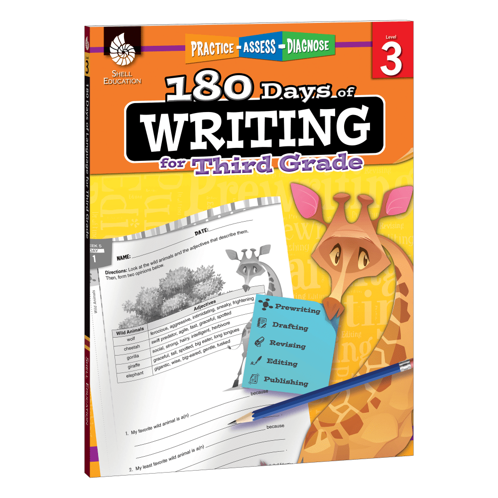 Shell Education 180 Days Of Writing Workbook, Grade 3