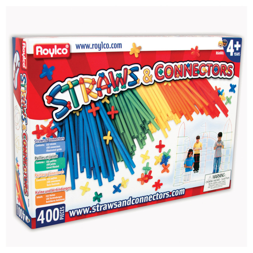 Roylco Straws And Connectors, 8in x 25in, Pack Of 400