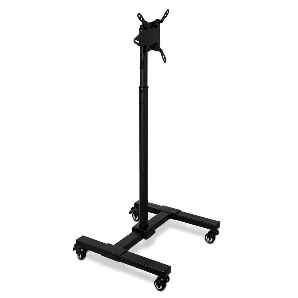 Mount-It! Height-Adjustable Mobile TV Stand For 13in - 42in Screens, Black