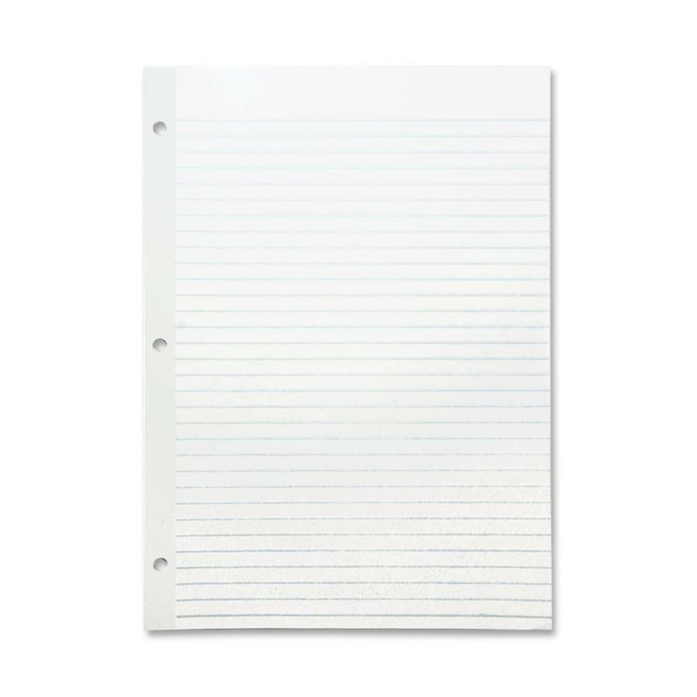 Sparco Mylar-Reinforced Wide-Ruled Filler Paper, Letter Size, 20 Lb, White, Pack Of 100 Sheets