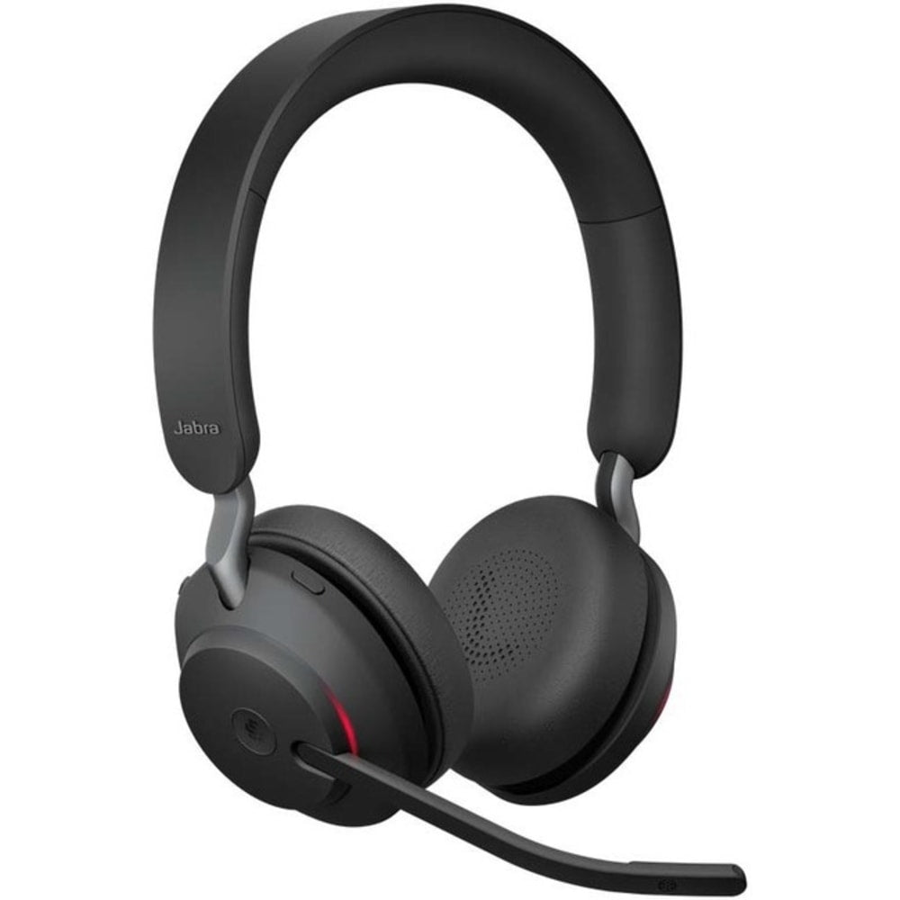 Jabra Evolve2 65 MS Stereo - Headset - on-ear - Bluetooth - wireless - USB-A - noise isolating - black - Certified for Microsoft Teams