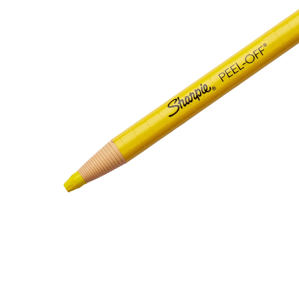 Sharpie Peel-Off China Markers, Yellow, Pack Of 12