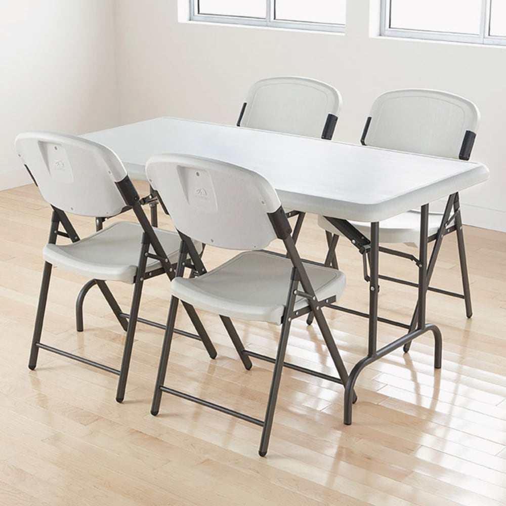 Iceberg IndestrucTable TOO 1200-Series Folding Table, 60in W x 30inD, Platinum