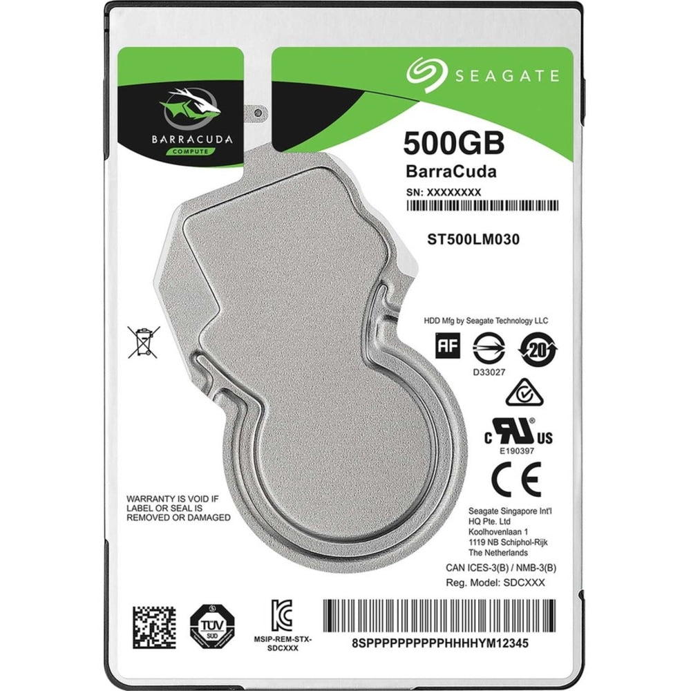 Seagate BarraCuda ST500LM030 500 GB Hard Drive - 2.5in Internal - SATA (SATA/600) - 5400rpm - 2 Year Warranty