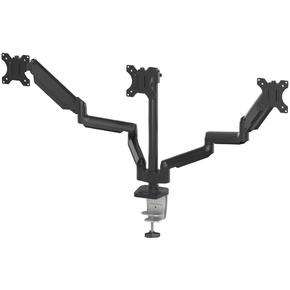 Fellowes Platinum Series Triple Flat-Panel Monitor Arms, Black