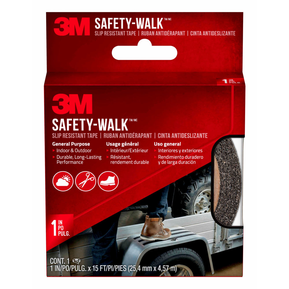 3M Safety-Walk Slip Resistant Tread, 610B-R1X180, 1in x 15', Black