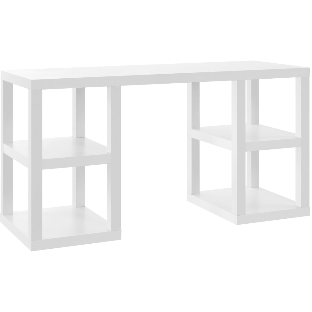 Ameriwood Home Parsons Deluxe 60inW Writing Desk, White