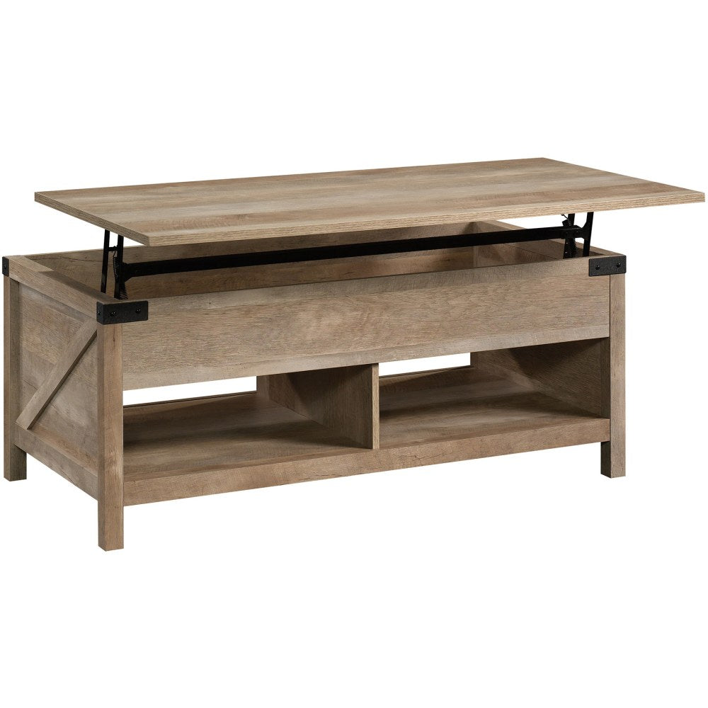 Sauder Bridge Acre Coffee Table, 18-15/16inH x 46-1/4inW x 23-5/8inD, Lintel Oak