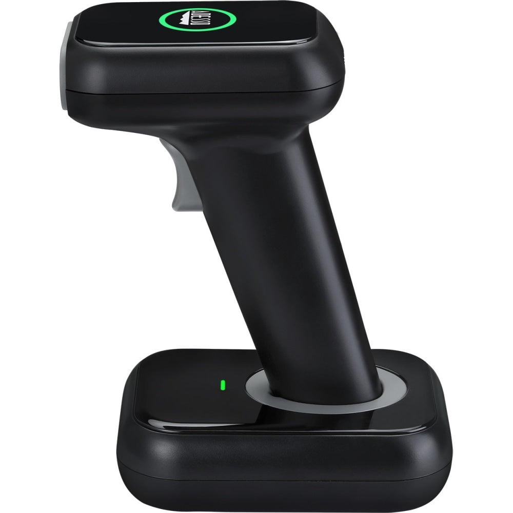 Adesso NuScan 2700R 2D Wireless Barcode Scanner with Charging Cradle - Wireless Connectivity - 120 scan/s - 1D, 2D - CMOS - , Radio Frequency - USB - Black - IP54 - Warehouse, Library, Healthcare, Retail, Logistics